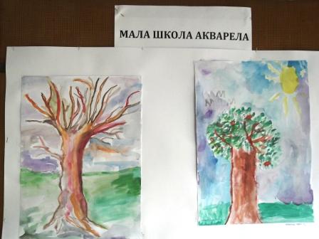 skola akvarela